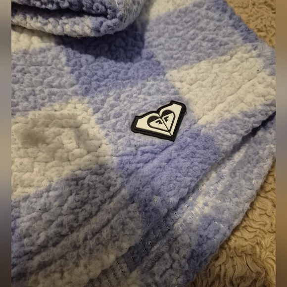 Girl's Roxy Plaid Sherpa Shirt Jacket M 8-10 LIKE NEW - Picture 9 of 13